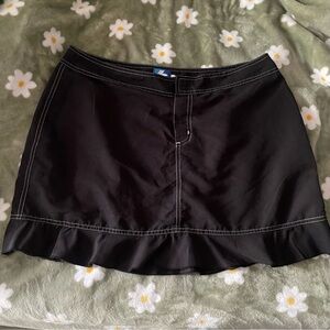 BW Sport Y2K Black Board Sport Skirt with White Contrast Stitching Size 14